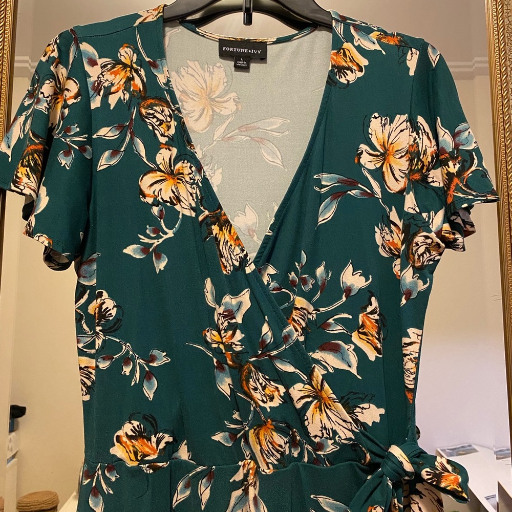 EUC Fortune + Ivy | Stitch Fix | High-Low Midi Dress